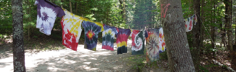 Tie dye t-shirts at Nichols Day Camps