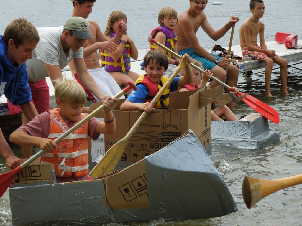 Cardboard Boat Races at Nichols Day Camps